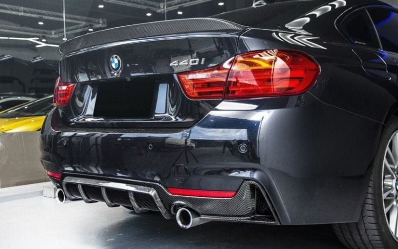 BMW 4 Series (F32/F33/F36) 435I/440I M Performance Style Carbon Fibre Rear Diffuser - Twenty Two Tuning Rear Diffuser