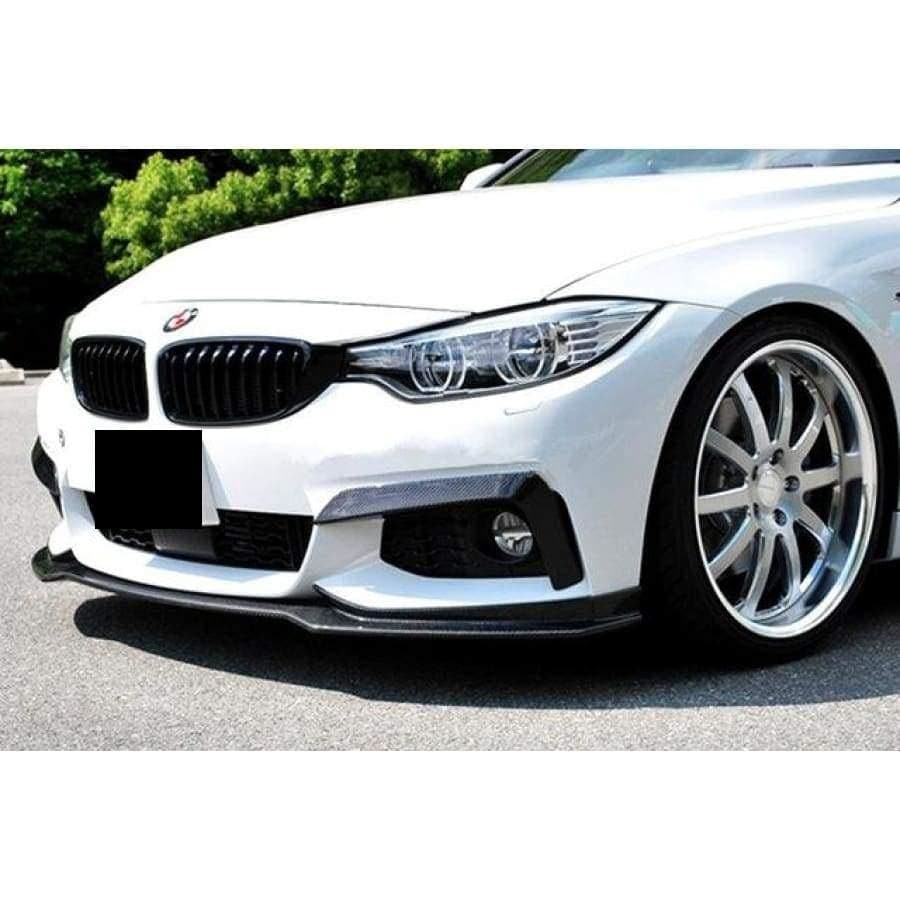 BMW 4 Series (F32/F33/F36) END.CC Style Carbon Fibre Front Fog Surround Trims - Twenty Two Tuning Front Canards/Bumper Inserts