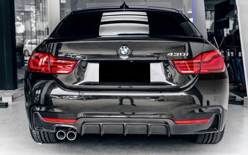 BMW 4 Series (F32/F33/F36) M Performance Style Carbon Fibre Rear Diffuser - Twenty Two Tuning Rear Diffuser