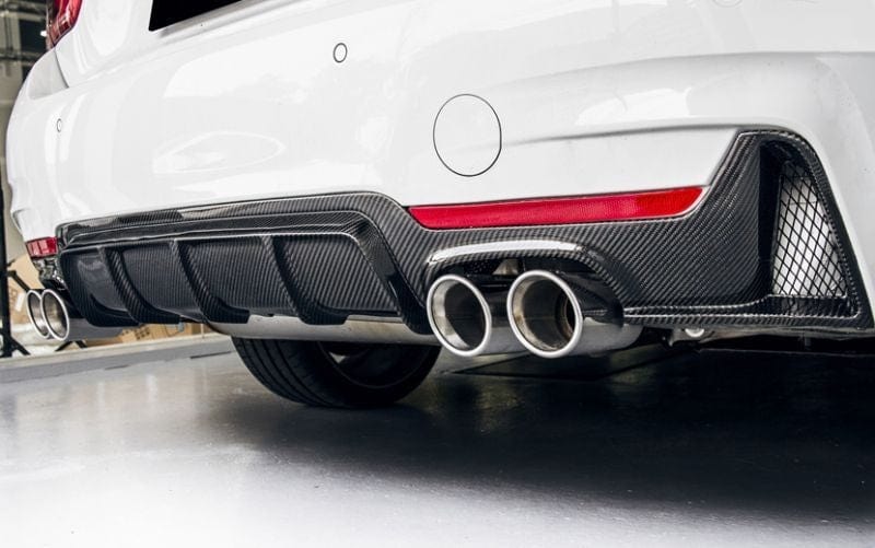 BMW 4 Series (F32/F33/F36) M Performance Style Quad Pipe Carbon Fibre Rear Diffuser - Twenty Two Tuning Rear Diffuser
