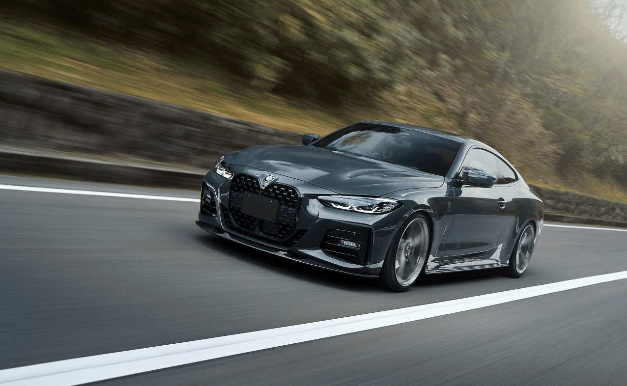 BMW 4 Series (G22/G23) 3D Style Carbon Fibre Front Lip Spoiler - Twenty Two Tuning Front Lip