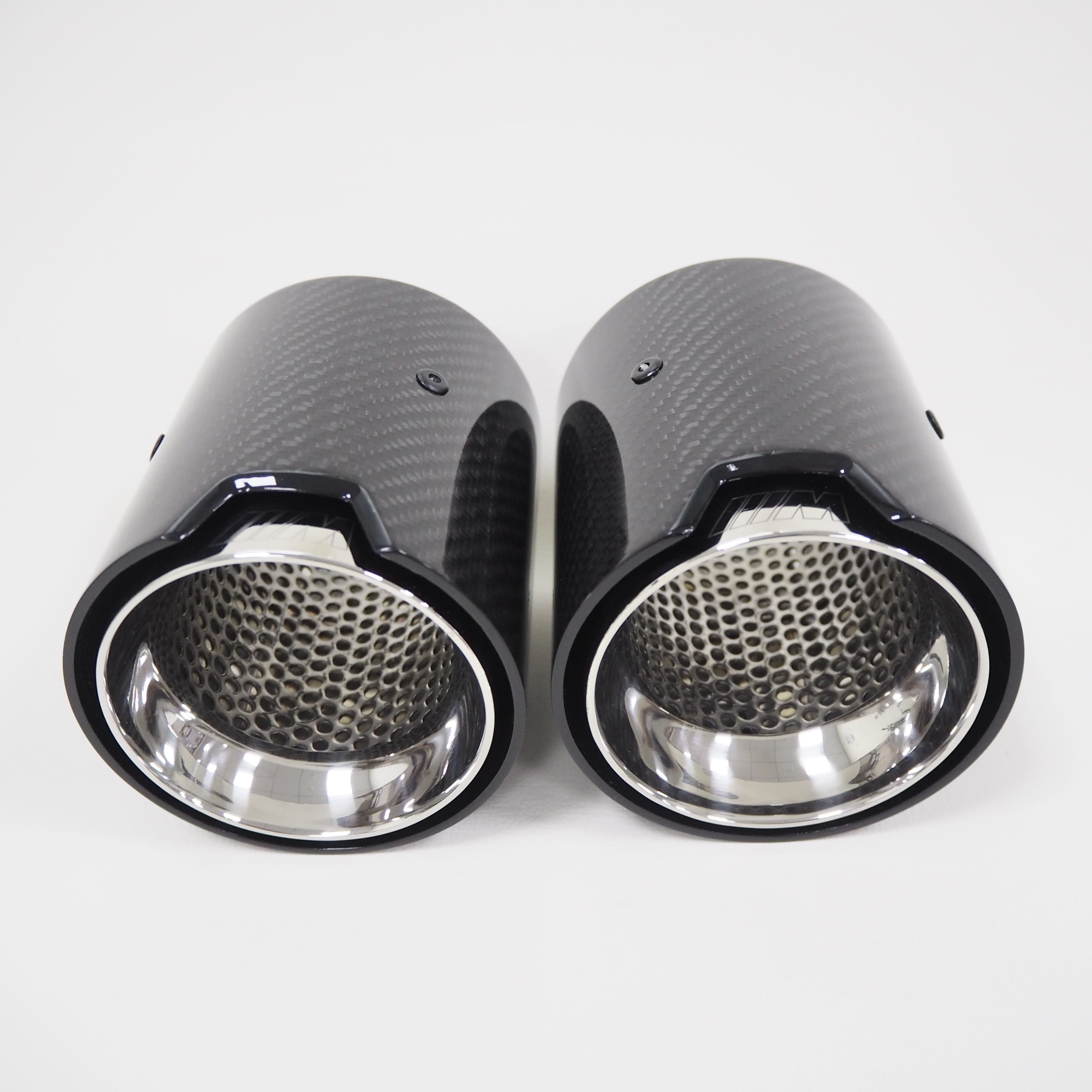 BMW 4 Series (G22/G23/G26) Polished M Performance Style Carbon Fibre Exhaust Tips - Twenty Two Tuning Exhaust Tips