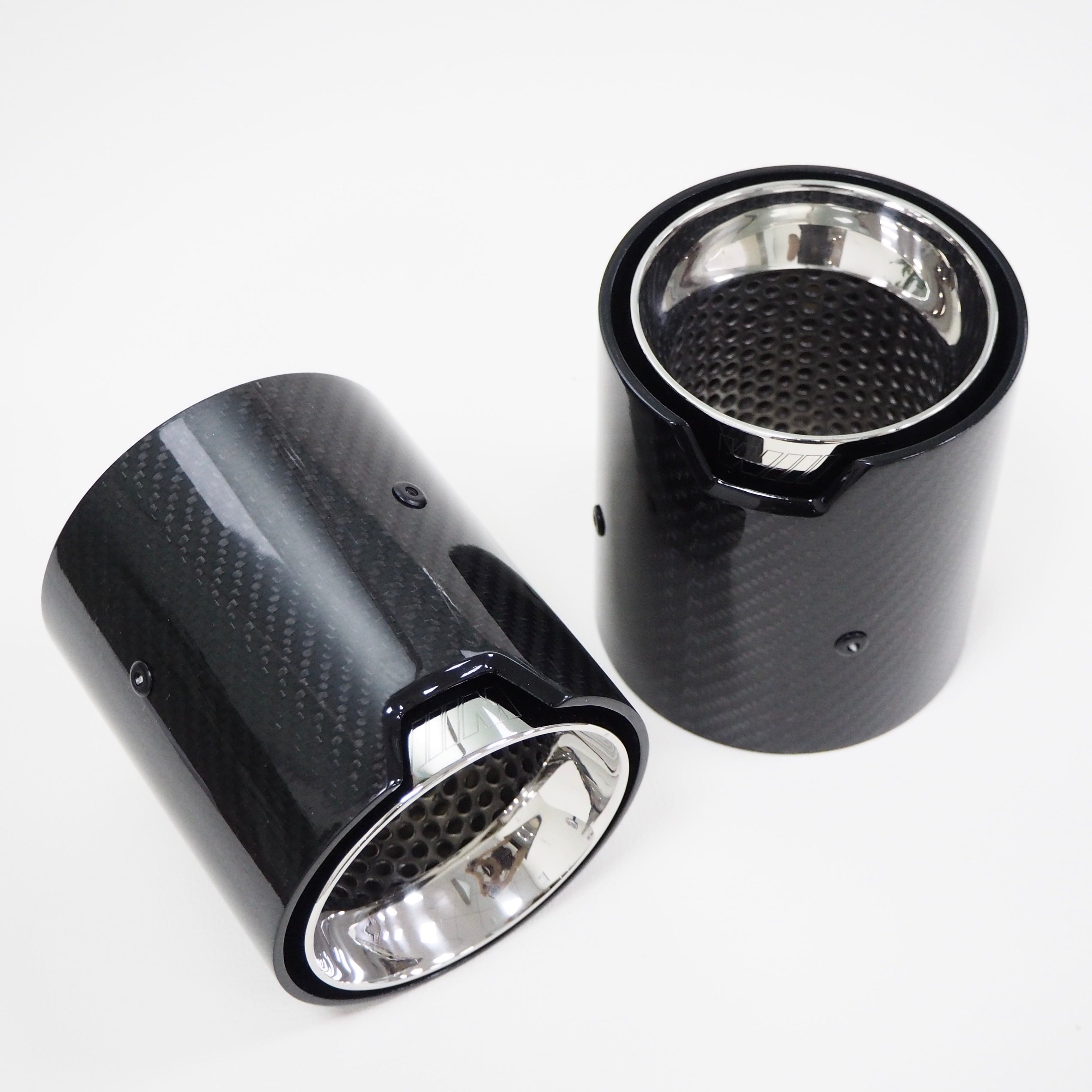 BMW 5/6 Series M Performance Style OEM Carbon Fibre Exhaust Tips - Twenty Two Tuning Exhaust Tips
