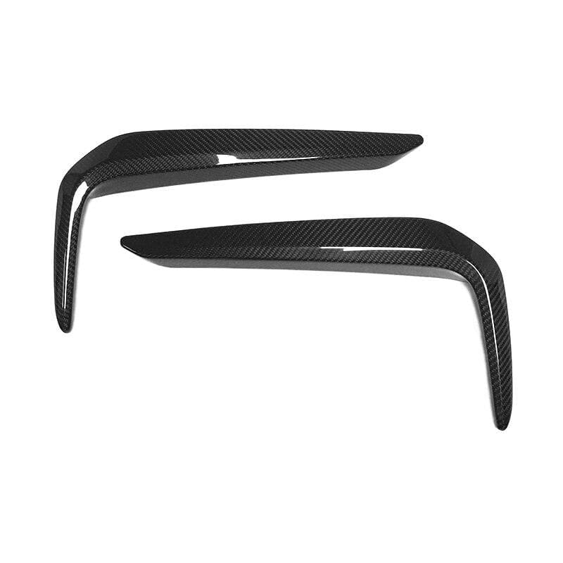 BMW 5 Series (G30/G31) Carbon Fibre Front Fog Light Surround Trim - Twenty Two Tuning Front Canards/Bumper Inserts