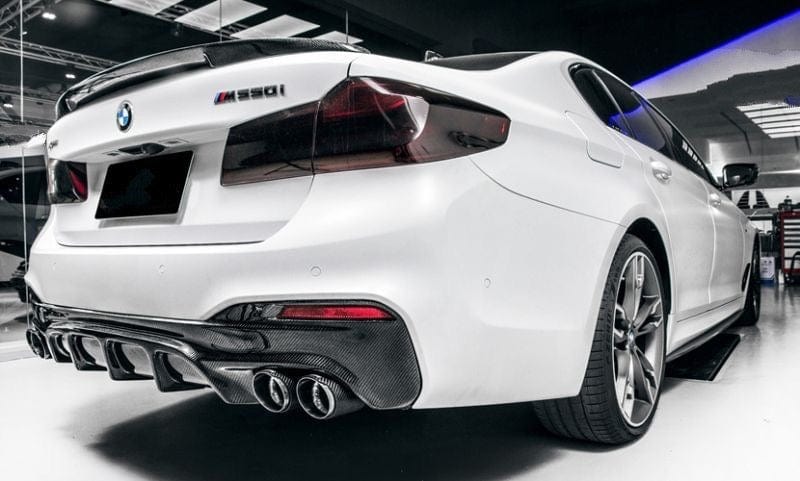 BMW 5 Series (G30/G31) Future Design Style Carbon Fibre Rear Diffuser - Twenty Two Tuning Rear Diffuser