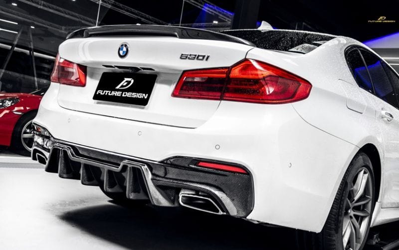 BMW 5 Series (G30/G31) M5 Style Carbon Fibre Rear Diffuser - Future Design Rear Diffuser
