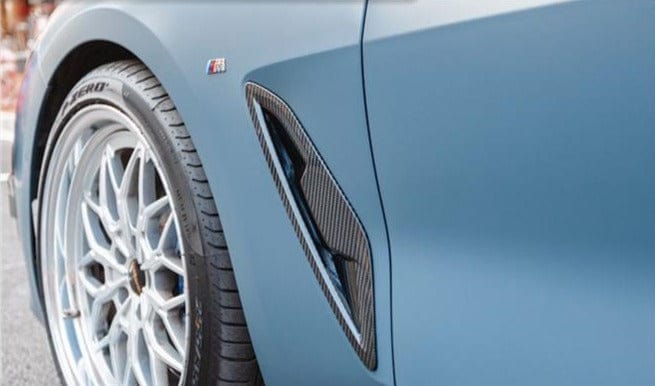 BMW 8 Series (G14/G15/G16) M Performance Style Carbon Fibre Fender Trim Add-On - Twenty Two Tuning Fender Trims