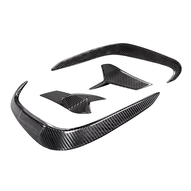 BMW 8 Series (G14/G15/G16) M Performance Style Carbon Fibre Rear Bumper Canards - Twenty Two Tuning Rear Canards