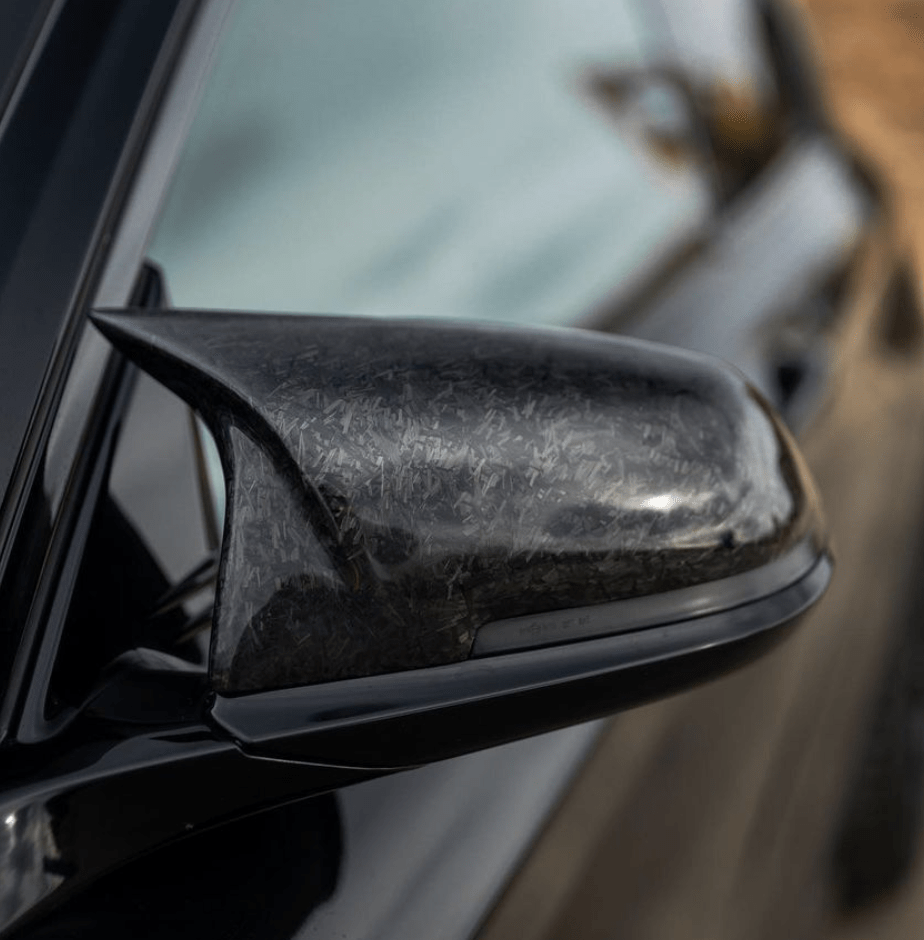 BMW F Series M Style Replacement Forged Carbon Fibre Mirror Covers - Twenty Two Tuning Mirror Covers