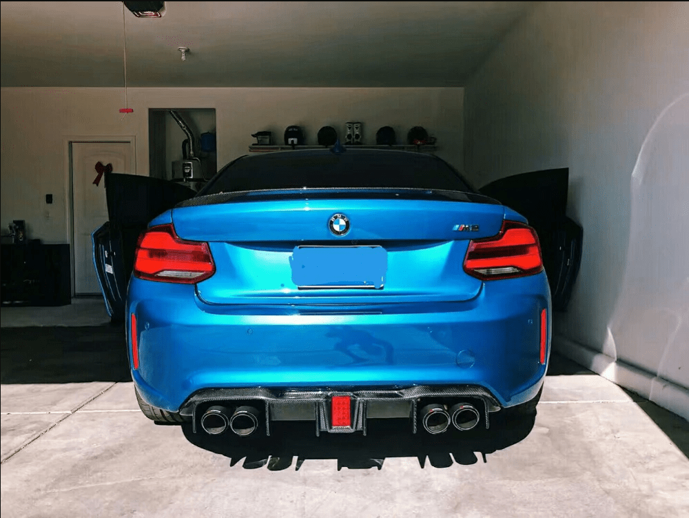 BMW M2/M2C (F87) Kohlenstoff Style Carbon Fibre Rear Diffuser - Twenty Two Tuning Rear Diffuser