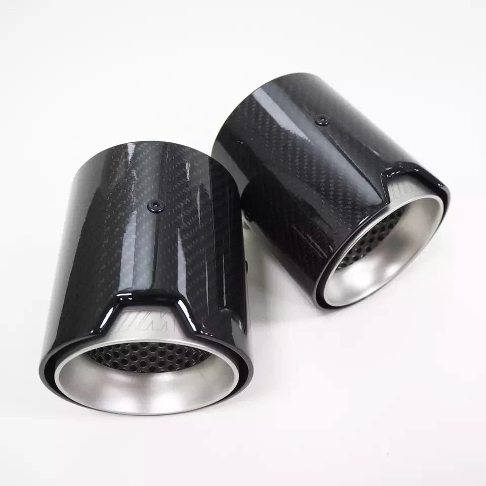 BMW M2/M2C (F87) OEM M Performance Style Carbon Fibre Exhaust Tips - Twenty Two Tuning Exhaust Tips