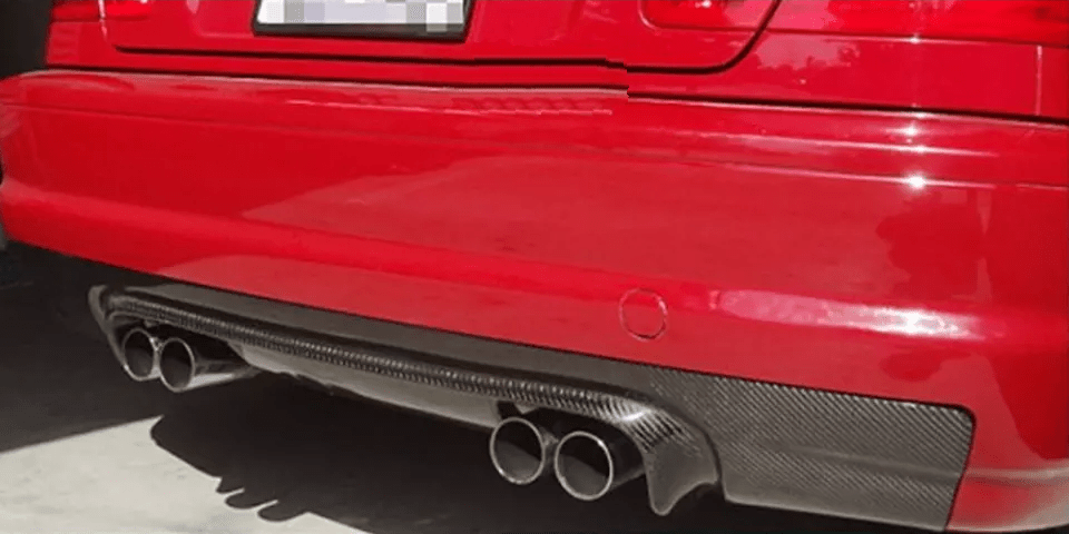 BMW M3 (E46) CSL Style Carbon Fibre Rear Diffuser - Twenty Two Tuning Rear Diffuser