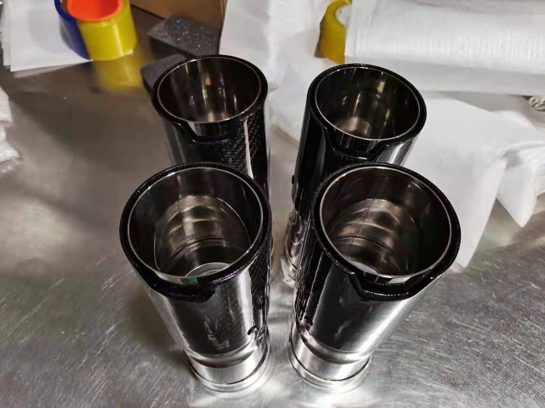 BMW M3 (E90/E92/E93) (S65) M Performance Style Carbon Fibre Exhaust Tips - Twenty Two Tuning Exhaust Tips