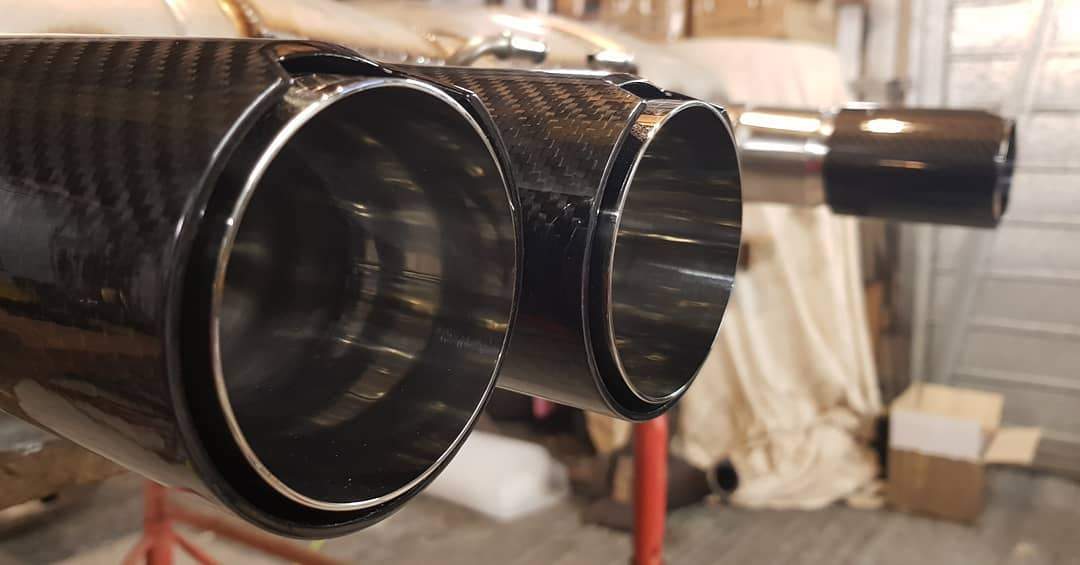 BMW M3 (E90/E92/E93) (S65) M Performance Style Carbon Fibre Exhaust Tips - Twenty Two Tuning Exhaust Tips