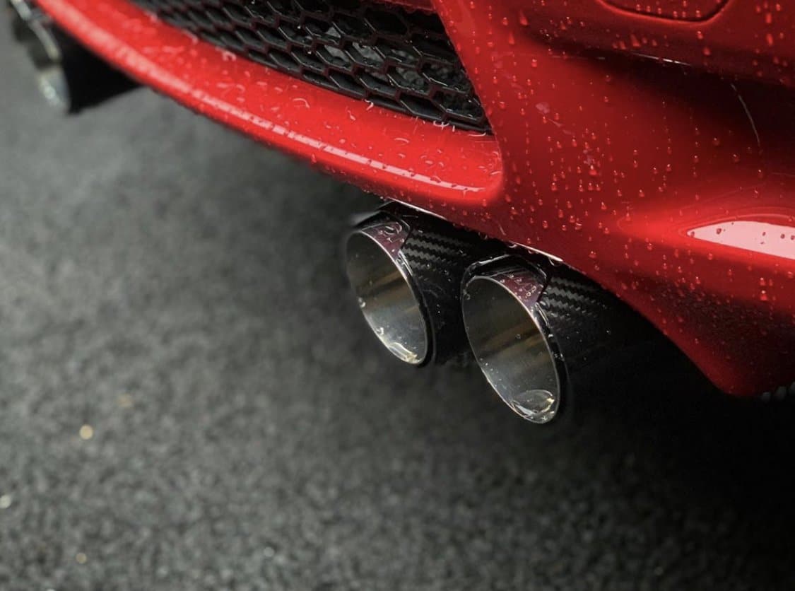 BMW M3 (E90/E92/E93) (S65) M Performance Style Carbon Fibre Exhaust Tips - Twenty Two Tuning Exhaust Tips