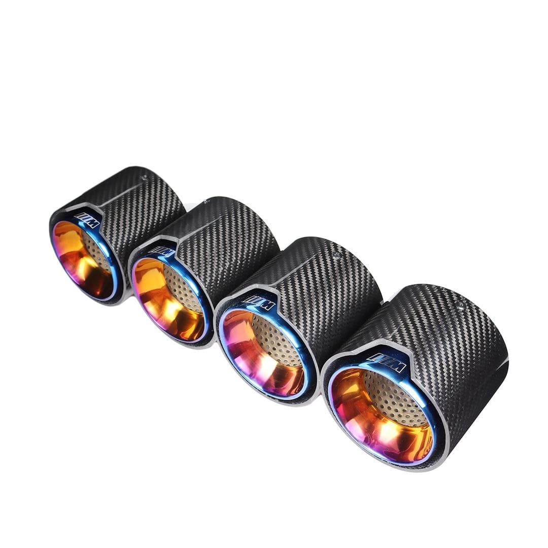 BMW M3/M4 Blue M Performance Style Carbon Fibre Exhaust Tips (G80/G81/G82/G83) - Twenty Two Tuning Exhaust Tips