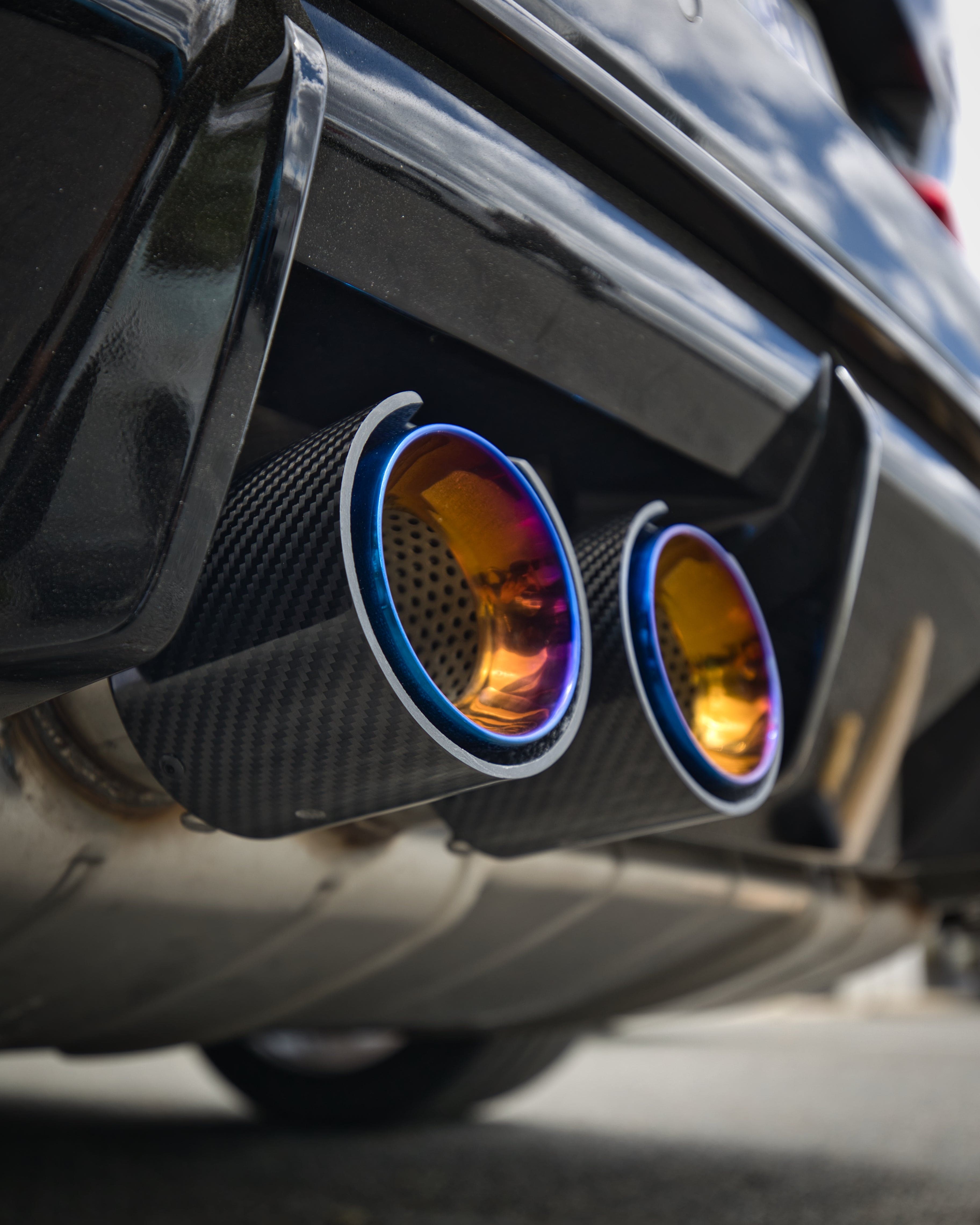 BMW M3/M4 Blue M Performance Style Carbon Fibre Exhaust Tips (G80/G81/G82/G83) - Twenty Two Tuning Exhaust Tips