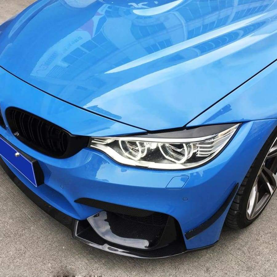 BMW M3/M4 (F80/F82/F83) Carbon Fiber Headlight Covers - Twenty Two Tuning Headight/Headlamp Trims