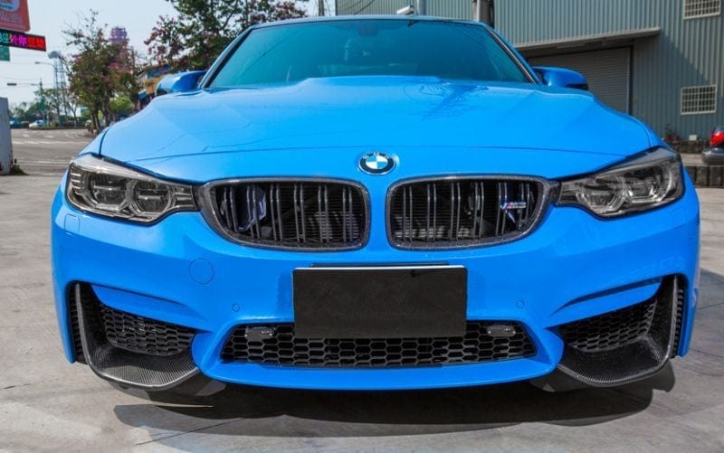 BMW M3/M4 (F80/F82/F83) M Performance Style Carbon Fibre Front Splitters - Twenty Two Tuning Front Lip