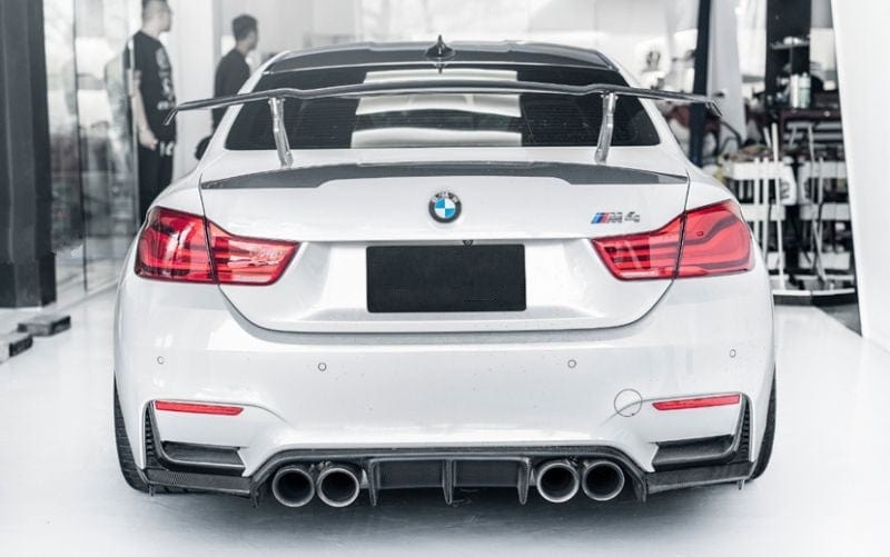 BMW M3/M4 (F80/F82/F83) M Performance Style Carbon Fibre Rear Bumper Canards - Twenty Two Tuning Rear Canards