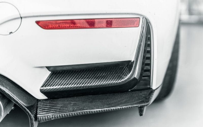 BMW M3/M4 (F80/F82/F83) M Performance Style Carbon Fibre Rear Bumper Canards - Twenty Two Tuning Rear Canards