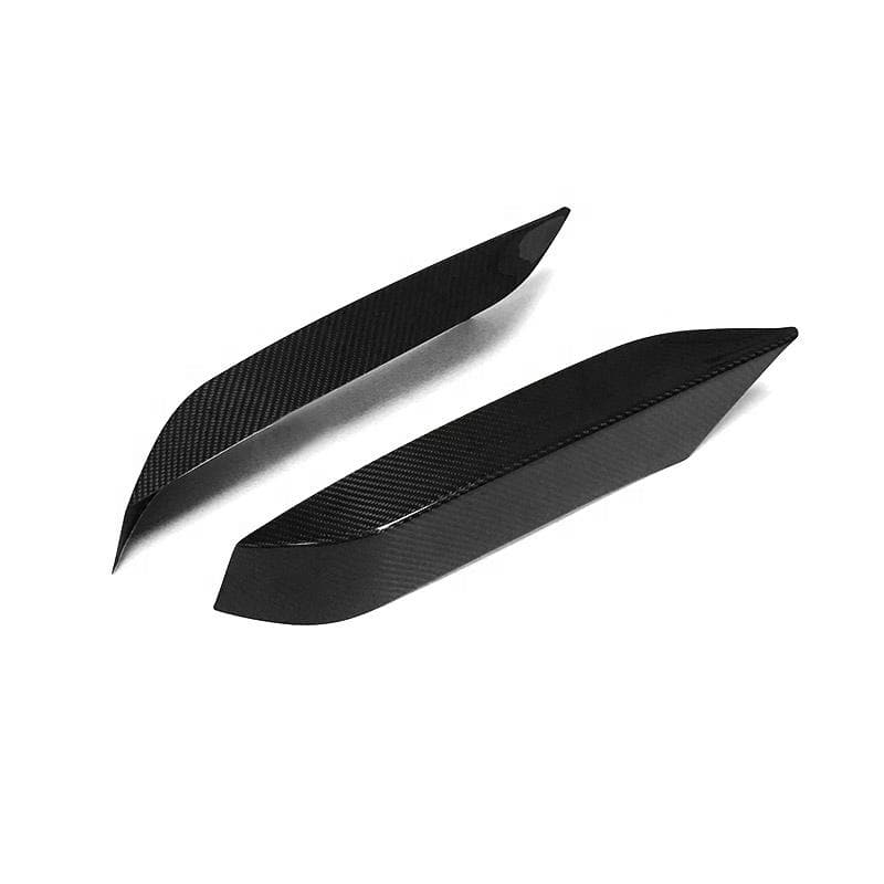 BMW M3/M4 (F80/F82/F83) M Performance Style Carbon Fibre Upper Bumper Trims - Twenty Two Tuning Front Canards/Bumper Inserts