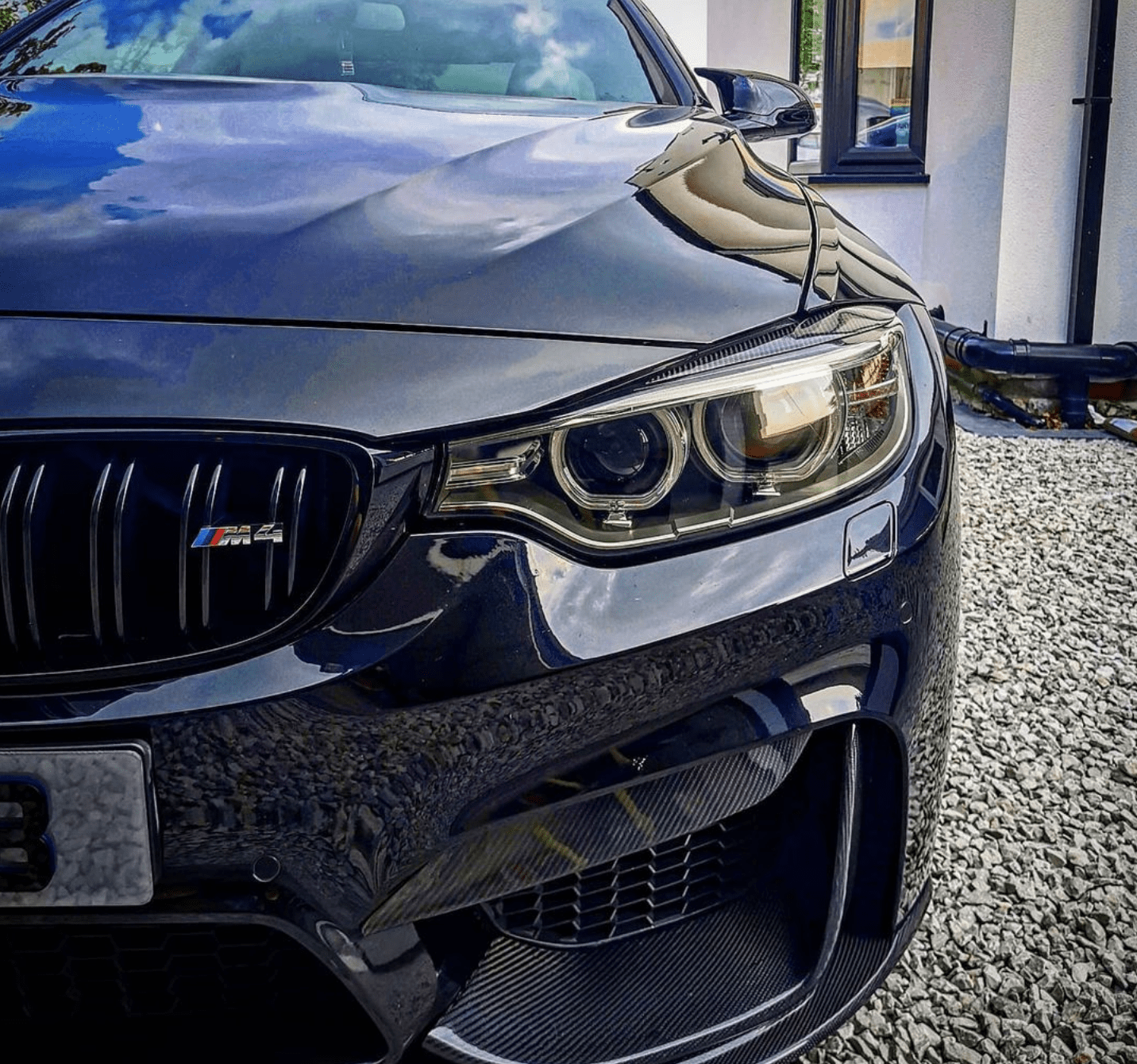 BMW M3/M4 (F80/F82/F83) M Performance Style Carbon Fibre Upper Bumper Trims - Twenty Two Tuning Front Canards/Bumper Inserts