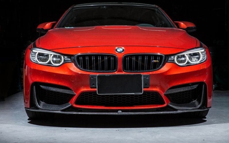 BMW M3/M4 (F80/F82/F83) M Performance Style Carbon Fibre Upper Bumper Trims - Twenty Two Tuning Front Canards/Bumper Inserts