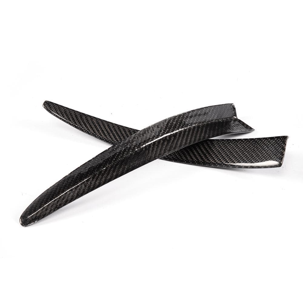 BMW M3/M4 (F80/F82/F83) M Style Carbon Fibre Front Bumper Canards - Twenty Two Tuning Front Canards/Bumper Inserts