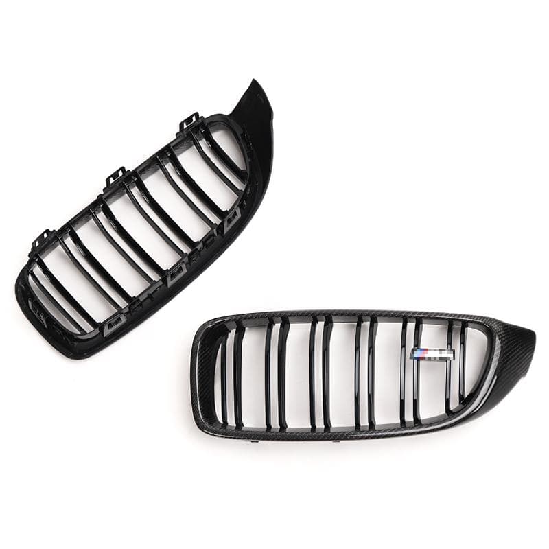 BMW M3/M4 (F80/F82/F83) M Style Carbon Fibre Front Grilles - Twenty Two Tuning Front Grille