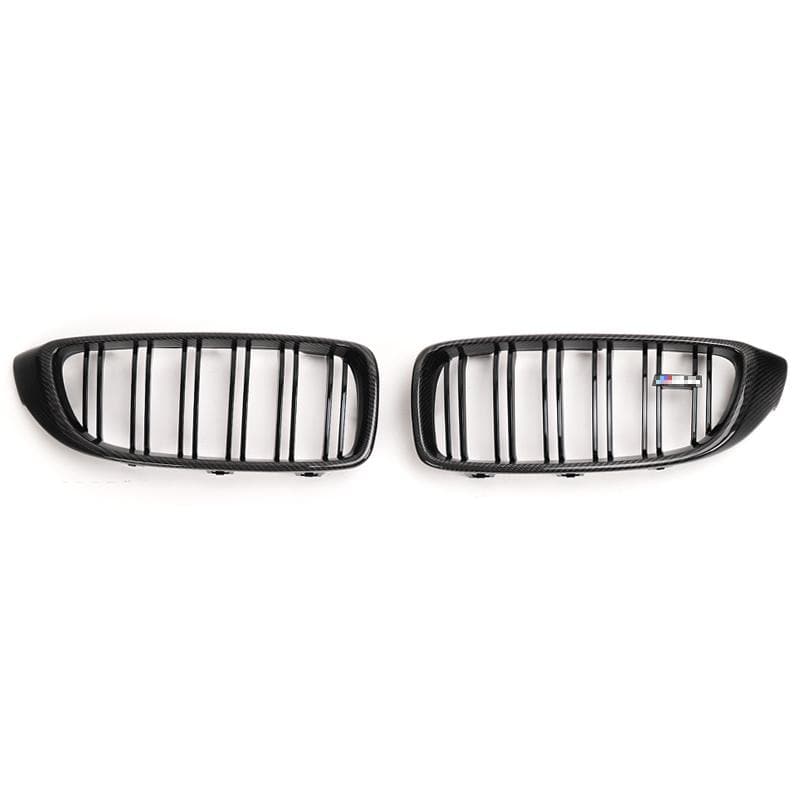 BMW M3/M4 (F80/F82/F83) M Style Carbon Fibre Front Grilles - Twenty Two Tuning Front Grille