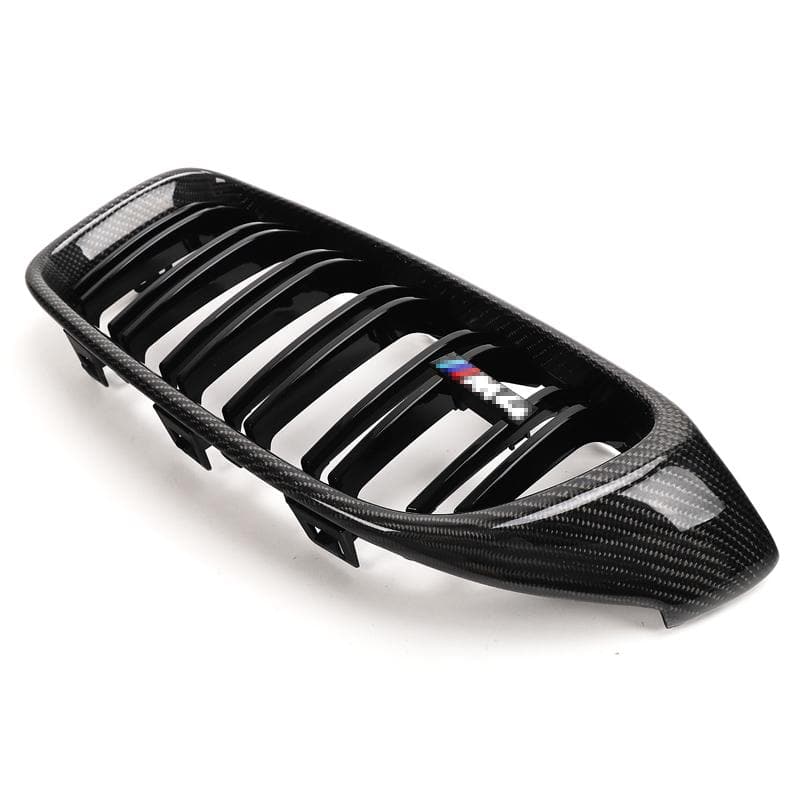 BMW M3/M4 (F80/F82/F83) M Style Carbon Fibre Front Grilles - Twenty Two Tuning Front Grille