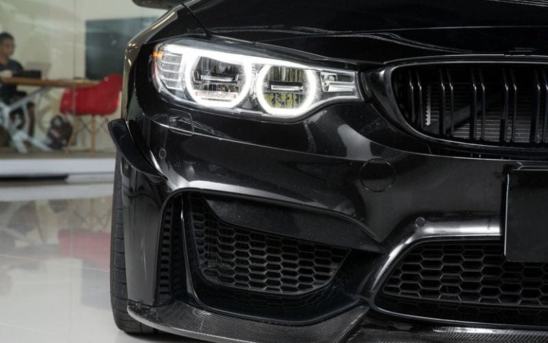 BMW M3/M4 (F80/F82/F83) VARIS Style Carbon Fibre Front Lip Spoiler - Twenty Two Tuning Front Lip