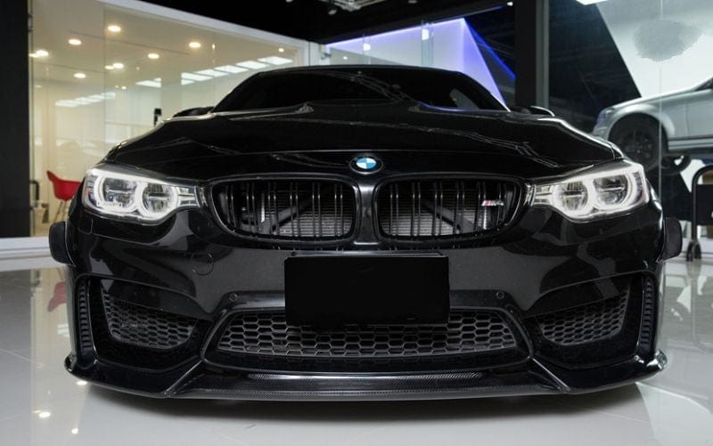 BMW M3/M4 (F80/F82/F83) VARIS Style Carbon Fibre Front Lip Spoiler - Twenty Two Tuning Front Lip