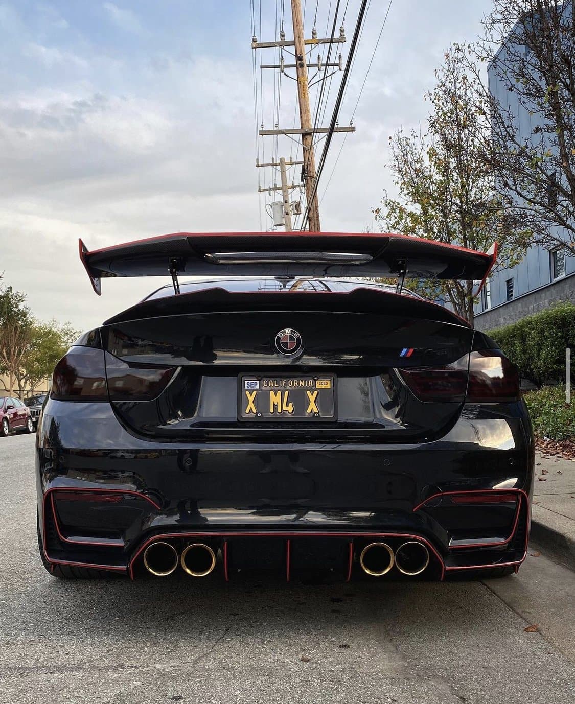 BMW M3/M4 (F80/F82/F83) Vorsteiner Style Gloss Black Rear Diffuser - Twenty Two Tuning Rear Diffuser