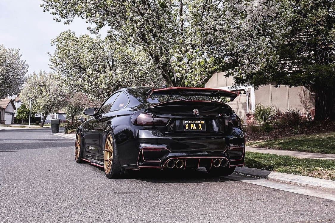 BMW M3/M4 (F80/F82/F83) Vorsteiner Style Gloss Black Rear Diffuser - Twenty Two Tuning Rear Diffuser