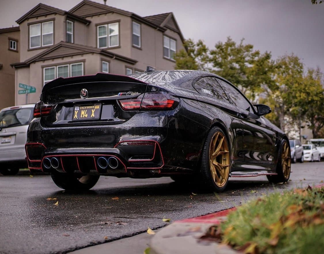 BMW M3/M4 (F80/F82/F83) Vorsteiner Style Gloss Black Rear Diffuser - Twenty Two Tuning Rear Diffuser