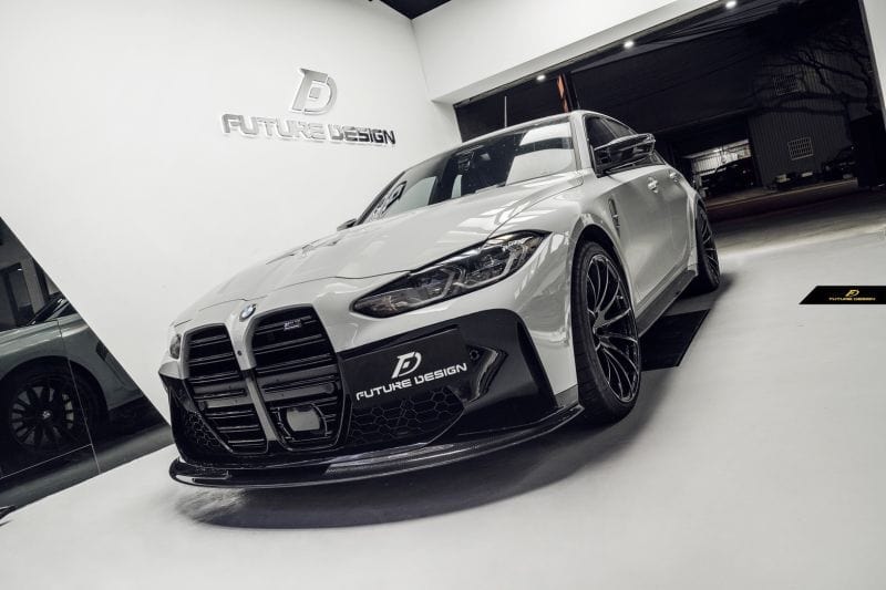 BMW M3/M4 Future Design Carbon Fibre Front Lip Spoiler (G80/G81/G82/G83) - Future Design Front Lip