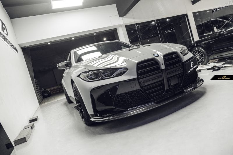 BMW M3/M4 Future Design Carbon Fibre Front Lip Spoiler (G80/G81/G82/G83) - Future Design Front Lip
