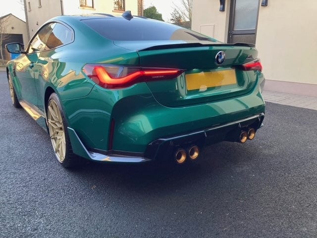 BMW M3/M4 Gold M Performance Style Carbon Fibre Exhaust Tips (G80/G81/G82/G83) - Twenty Two Tuning Exhaust Tips