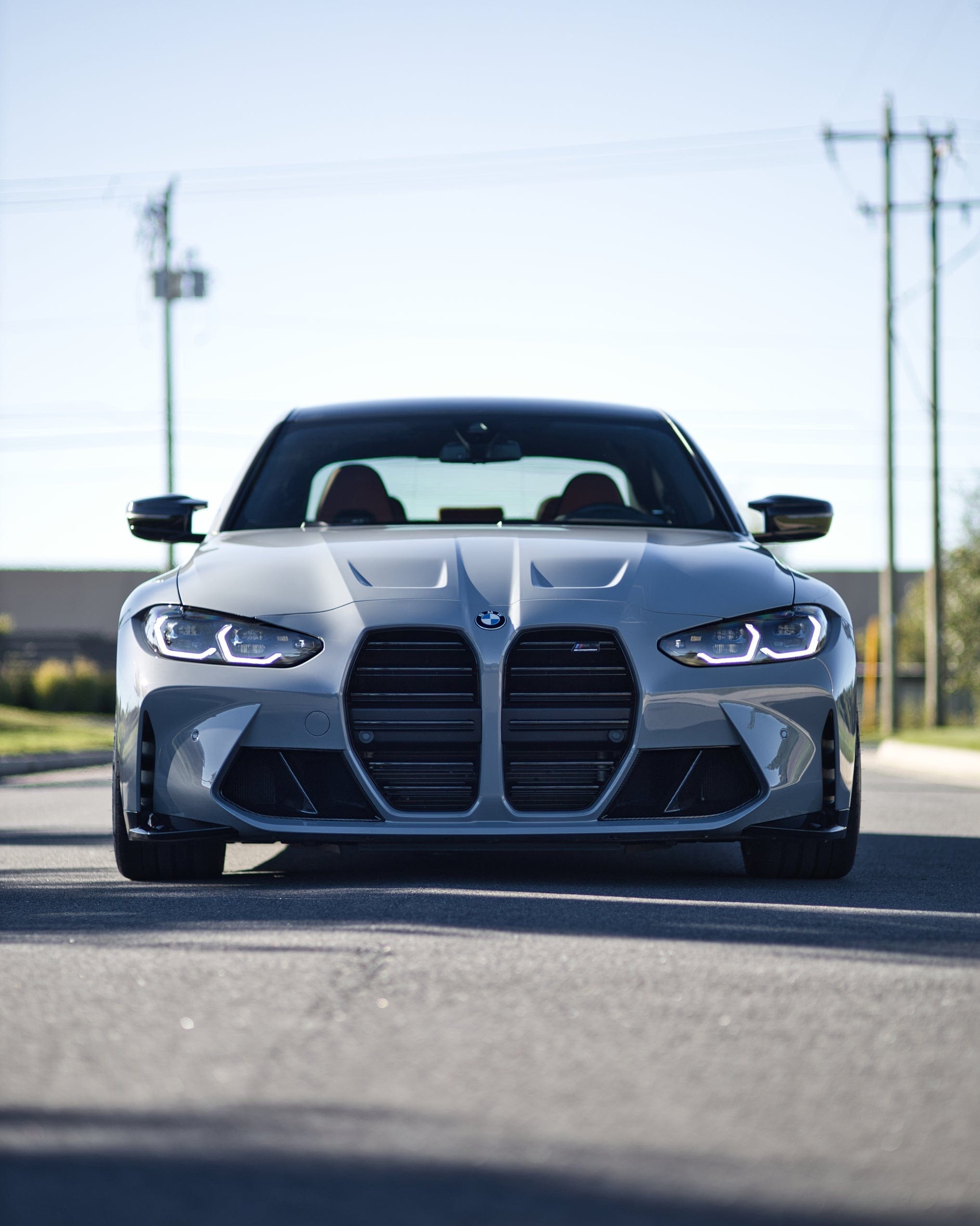 BMW M3/M4 M Performance Style Carbon Fibre Front Bumper Vent Trims (G80/G81/G82/G83) - Twenty Two Tuning Front Canards/Bumper Inserts