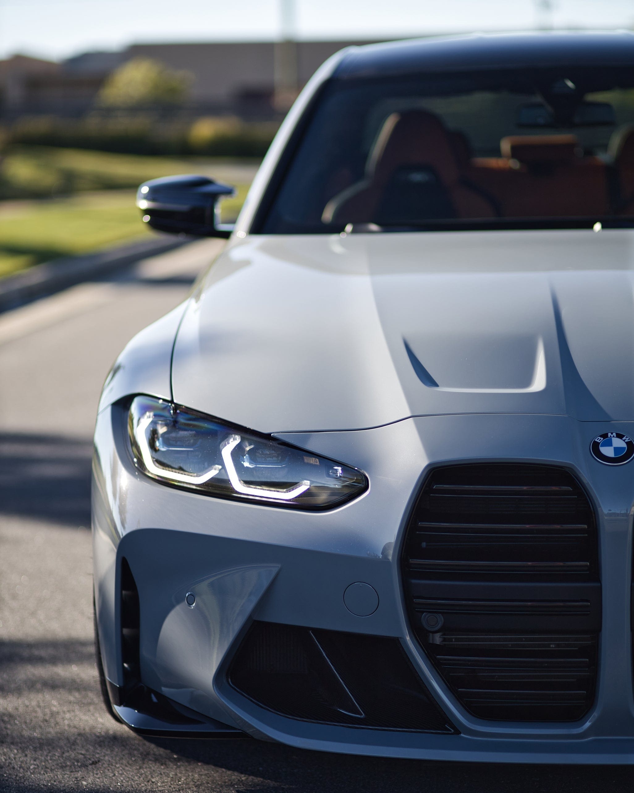 BMW M3/M4 M Performance Style Carbon Fibre Front Bumper Vent Trims (G80/G81/G82/G83) - Twenty Two Tuning Front Canards/Bumper Inserts