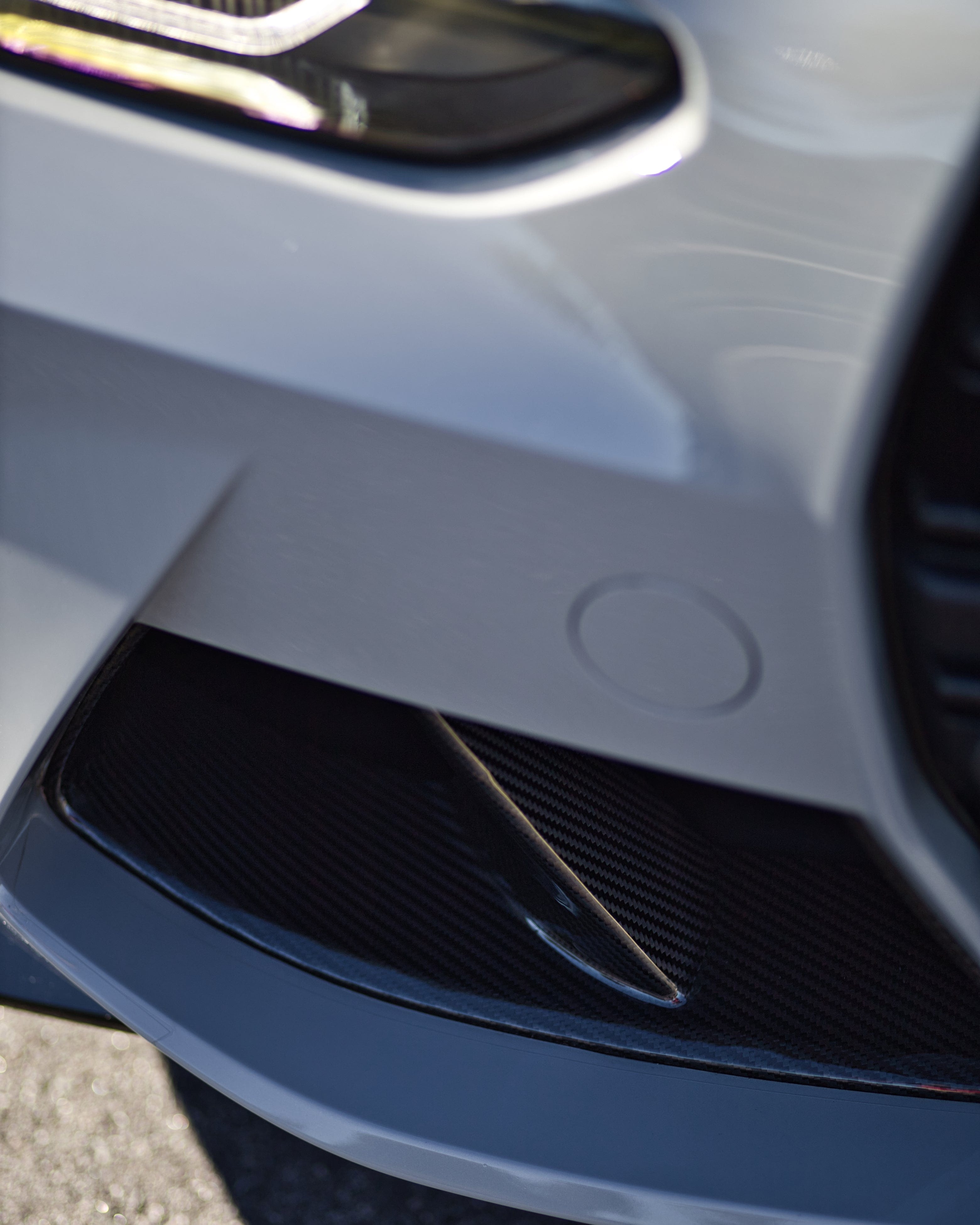 BMW M3/M4 M Performance Style Carbon Fibre Front Bumper Vent Trims (G80/G81/G82/G83) - Twenty Two Tuning Front Canards/Bumper Inserts