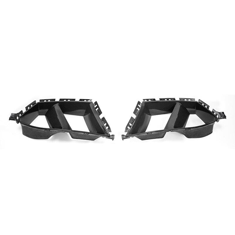 BMW M3/M4 M Performance Style Carbon Fibre Front Bumper Vent Trims (G80/G81/G82/G83) - Twenty Two Tuning Front Canards/Bumper Inserts