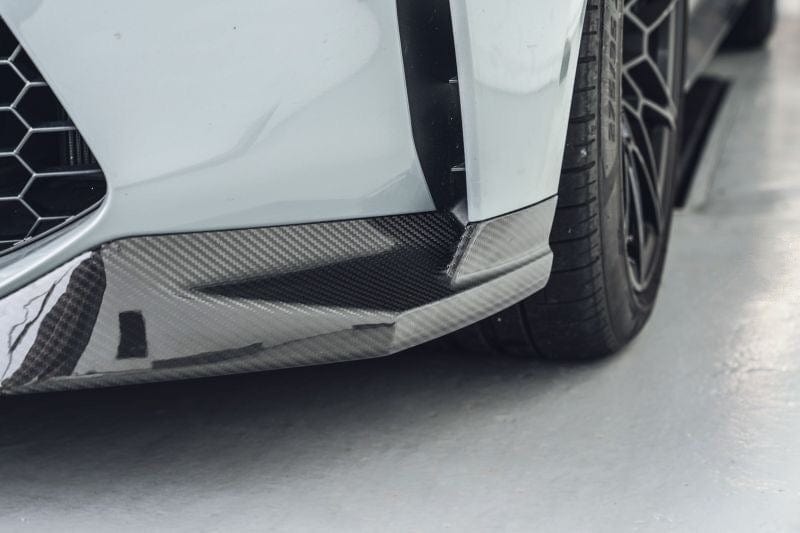 BMW M3/M4 M Performance Style Carbon Fibre Front Lip Spoiler (G80/G81/G82/G83) - Twenty Two Tuning Front Lip
