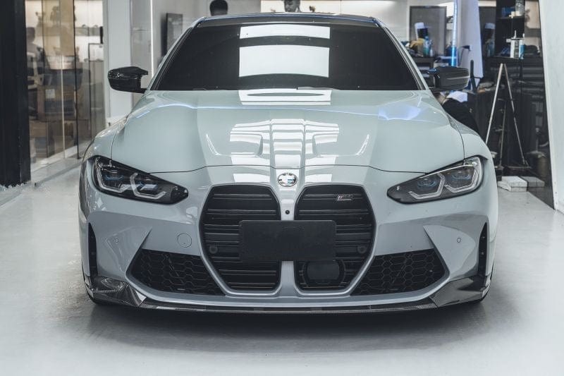 BMW M3/M4 M Performance Style Carbon Fibre Front Lip Spoiler (G80/G81/G82/G83) - Twenty Two Tuning Front Lip