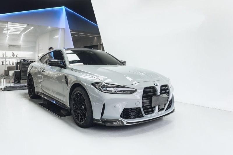 BMW M3/M4 M Performance Style Carbon Fibre Front Lip Spoiler (G80/G81/G82/G83) - Twenty Two Tuning Front Lip