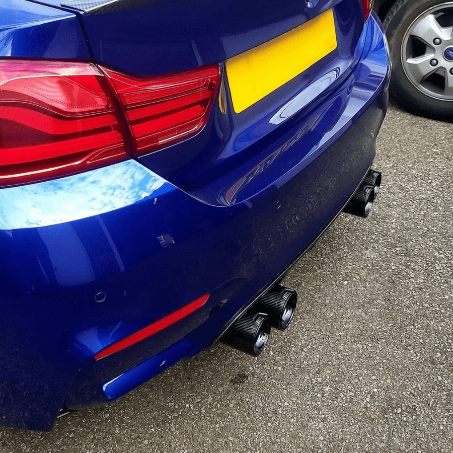 BMW M4 (F82/F83) Black M Performance Style Carbon Fibre Exhaust Tips - Twenty Two Tuning Exhaust Tips