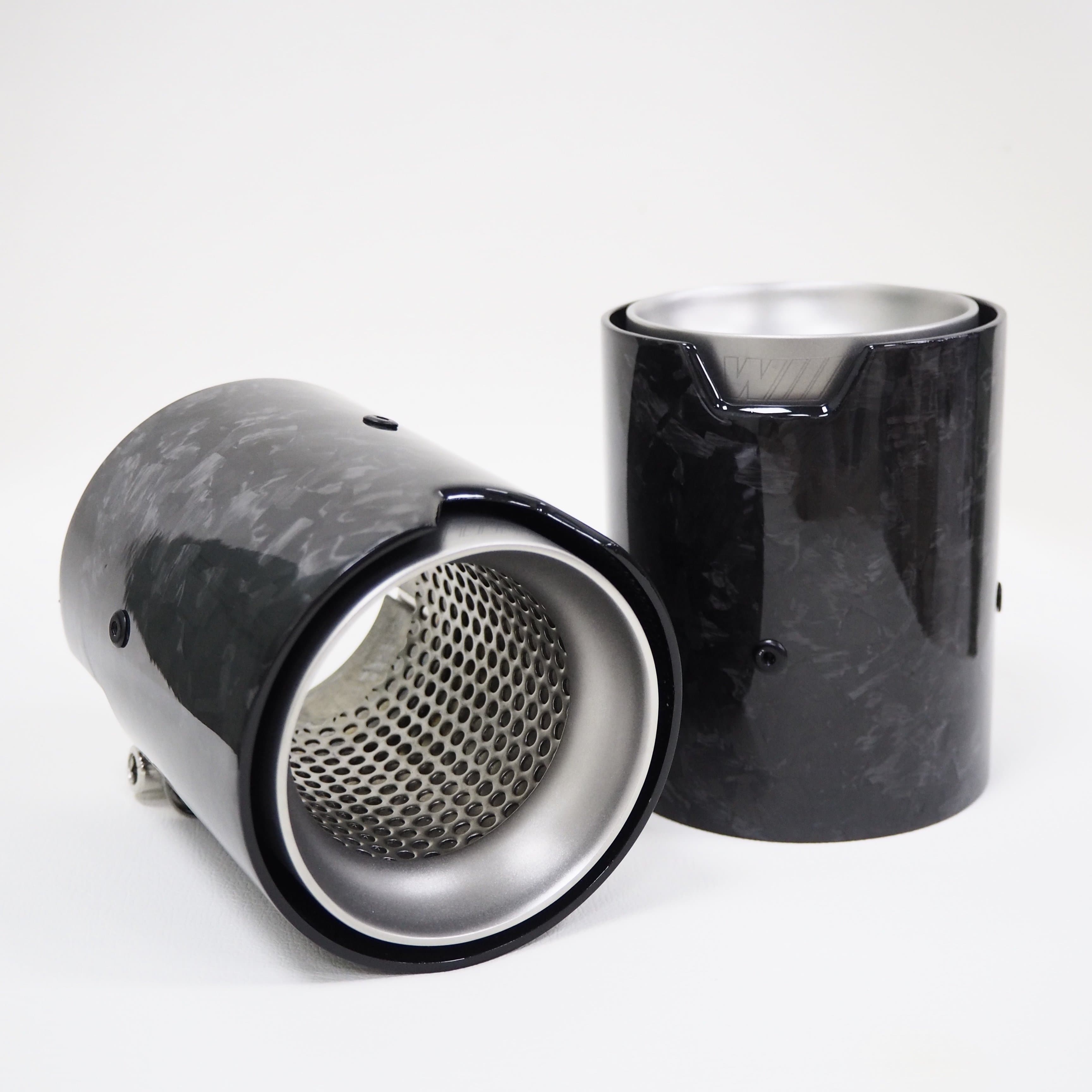 BMW M5 (F10) Forged Carbon OEM M Performance Style Exhaust Tips - Twenty Two Tuning Exhaust Tips