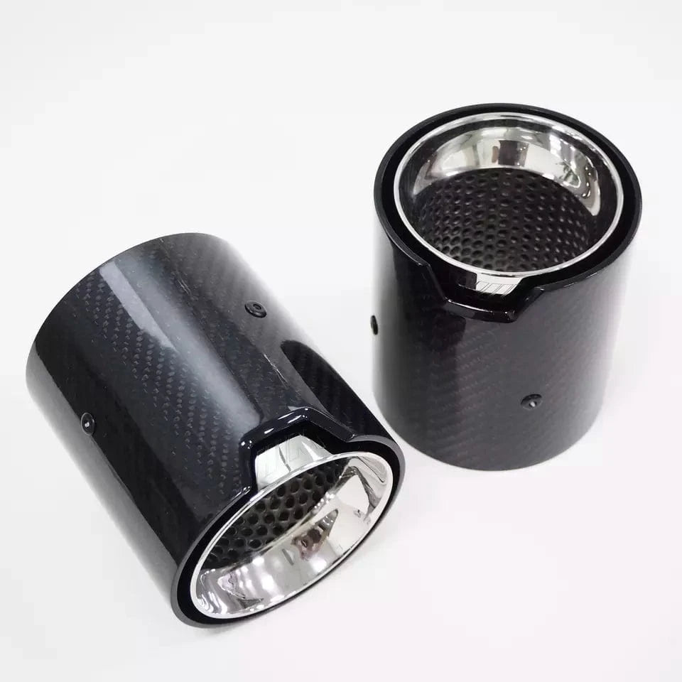 BMW M5 (F10) OEM M Performance Style Carbon Fibre Exhaust Tips - Twenty Two Tuning Exhaust Tips